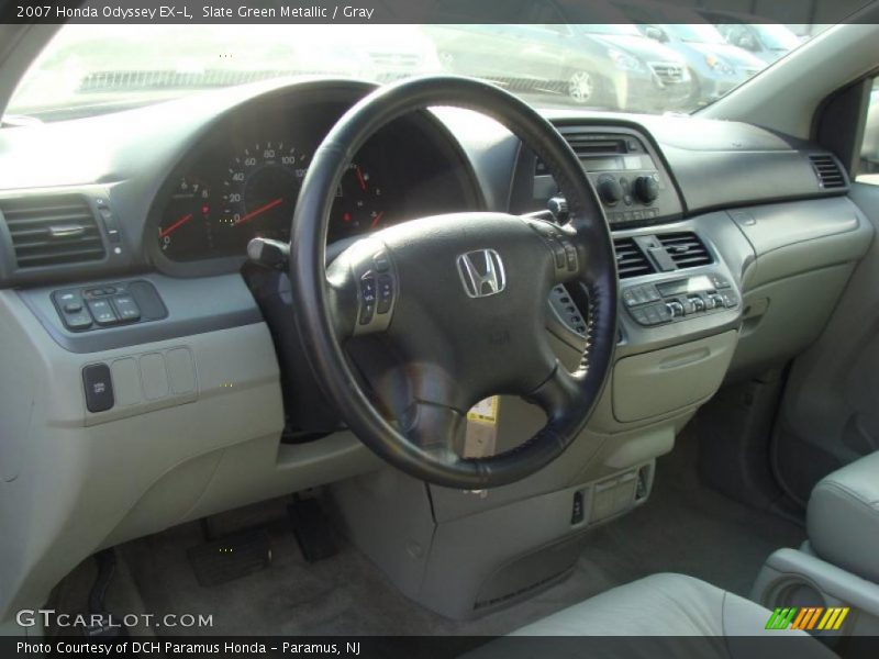 Slate Green Metallic / Gray 2007 Honda Odyssey EX-L