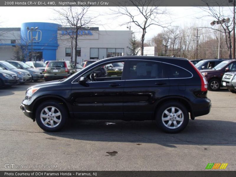 Nighthawk Black Pearl / Gray 2008 Honda CR-V EX-L 4WD