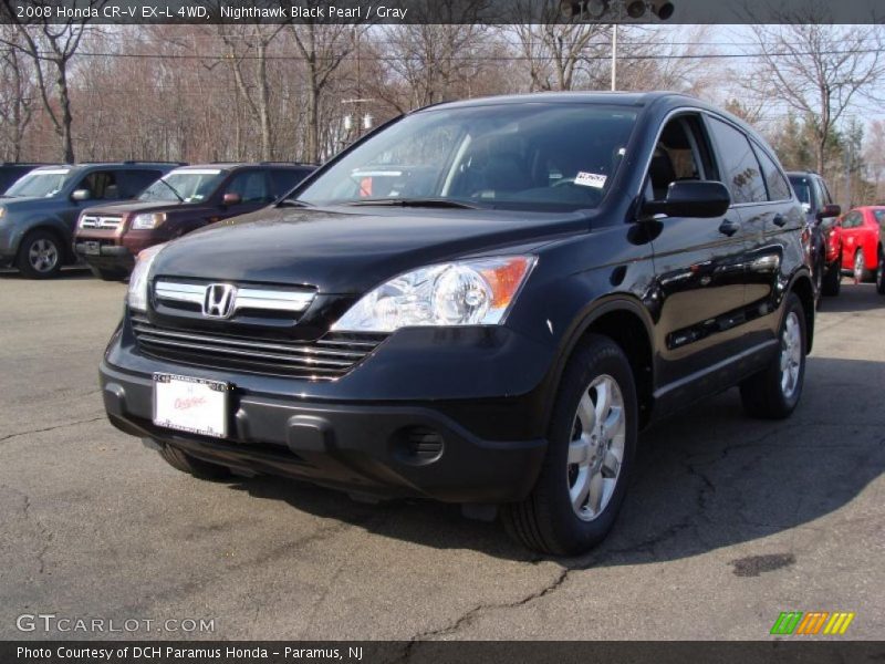 Nighthawk Black Pearl / Gray 2008 Honda CR-V EX-L 4WD
