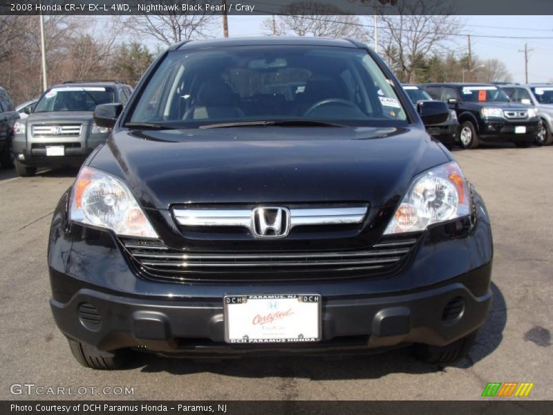 Nighthawk Black Pearl / Gray 2008 Honda CR-V EX-L 4WD