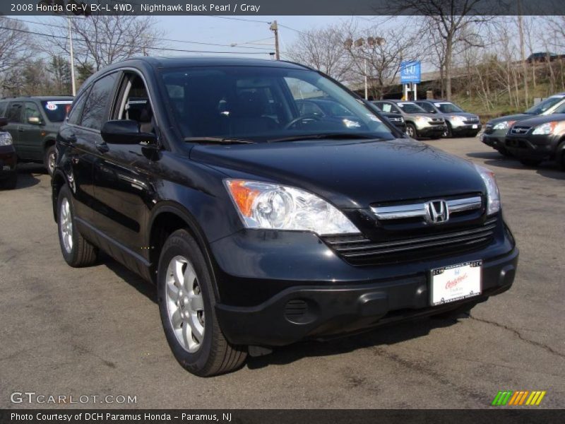 Nighthawk Black Pearl / Gray 2008 Honda CR-V EX-L 4WD