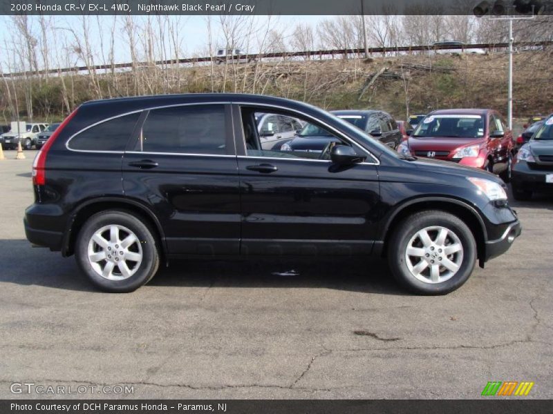Nighthawk Black Pearl / Gray 2008 Honda CR-V EX-L 4WD