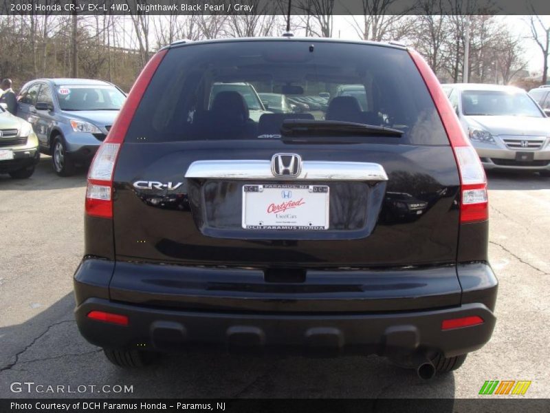 Nighthawk Black Pearl / Gray 2008 Honda CR-V EX-L 4WD