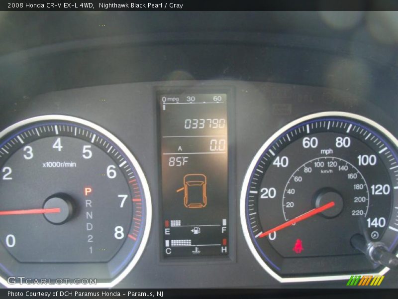 Nighthawk Black Pearl / Gray 2008 Honda CR-V EX-L 4WD