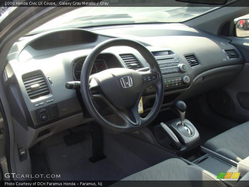 Galaxy Gray Metallic / Gray 2008 Honda Civic LX Coupe
