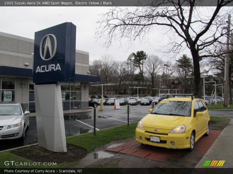 Electric Yellow / Black 2003 Suzuki Aerio SX AWD Sport Wagon