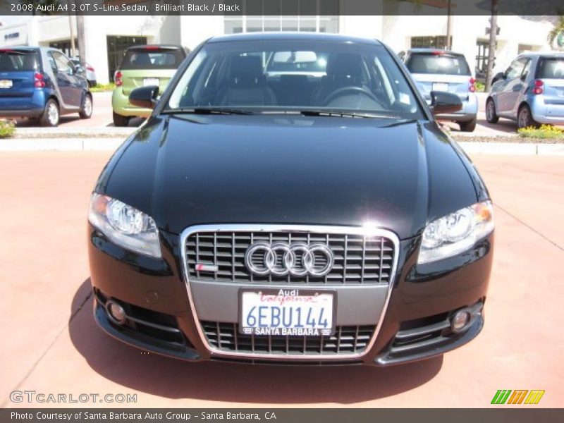 Brilliant Black / Black 2008 Audi A4 2.0T S-Line Sedan