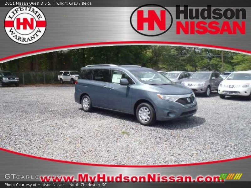 Twilight Gray / Beige 2011 Nissan Quest 3.5 S