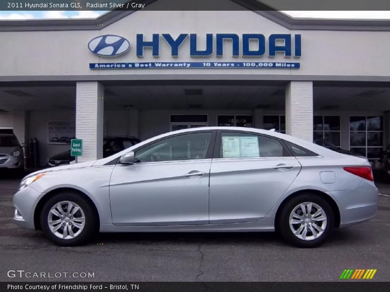 Radiant Silver / Gray 2011 Hyundai Sonata GLS