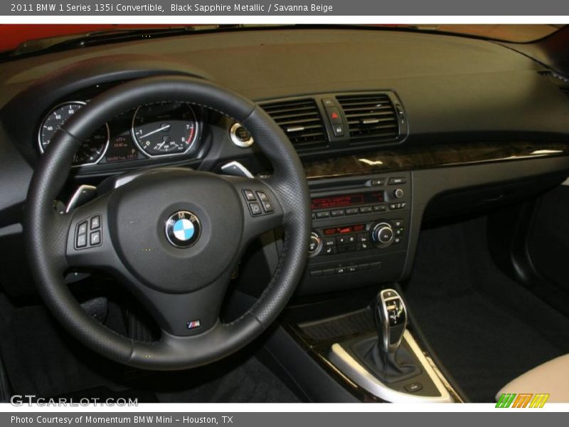 Black Sapphire Metallic / Savanna Beige 2011 BMW 1 Series 135i Convertible