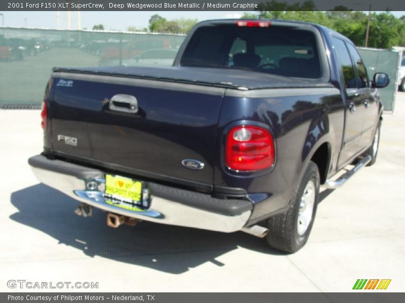 Deep Wedgewood Blue Metallic / Medium Graphite 2001 Ford F150 XLT SuperCrew
