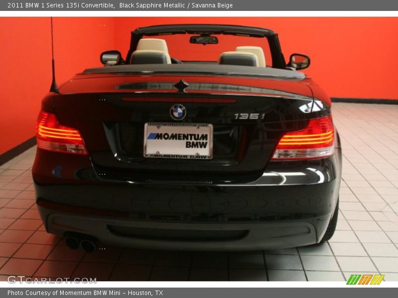 Black Sapphire Metallic / Savanna Beige 2011 BMW 1 Series 135i Convertible