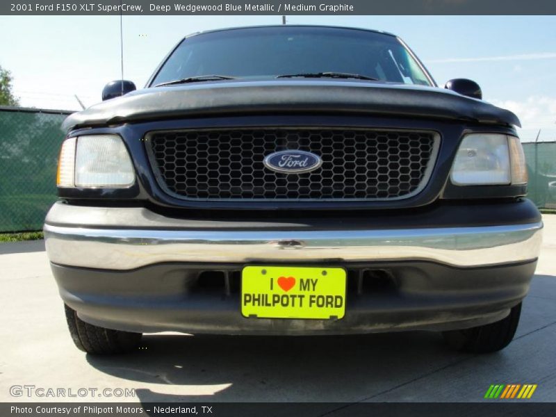 Deep Wedgewood Blue Metallic / Medium Graphite 2001 Ford F150 XLT SuperCrew