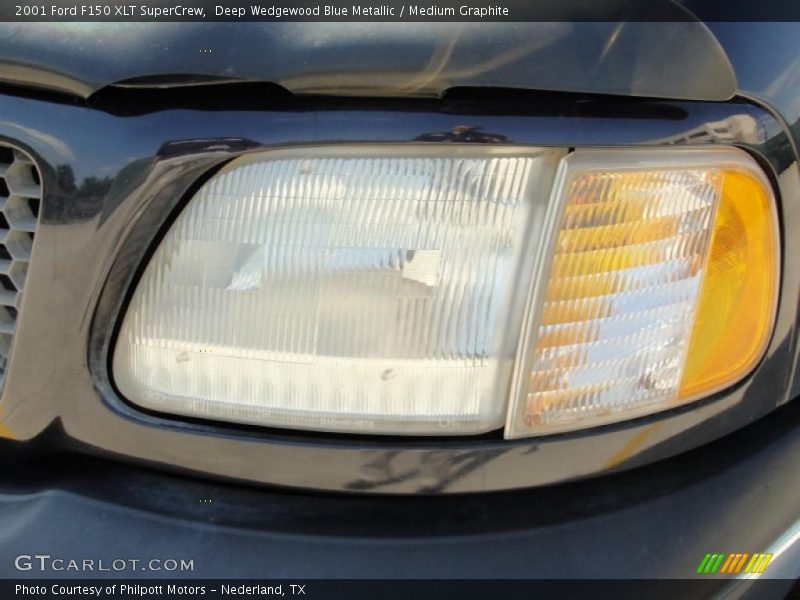 Deep Wedgewood Blue Metallic / Medium Graphite 2001 Ford F150 XLT SuperCrew
