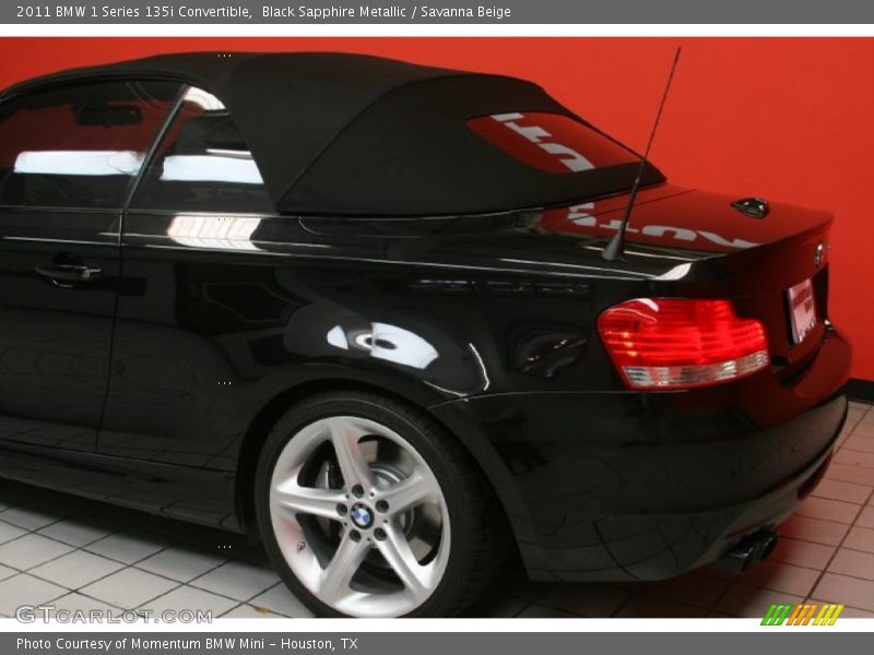 Black Sapphire Metallic / Savanna Beige 2011 BMW 1 Series 135i Convertible