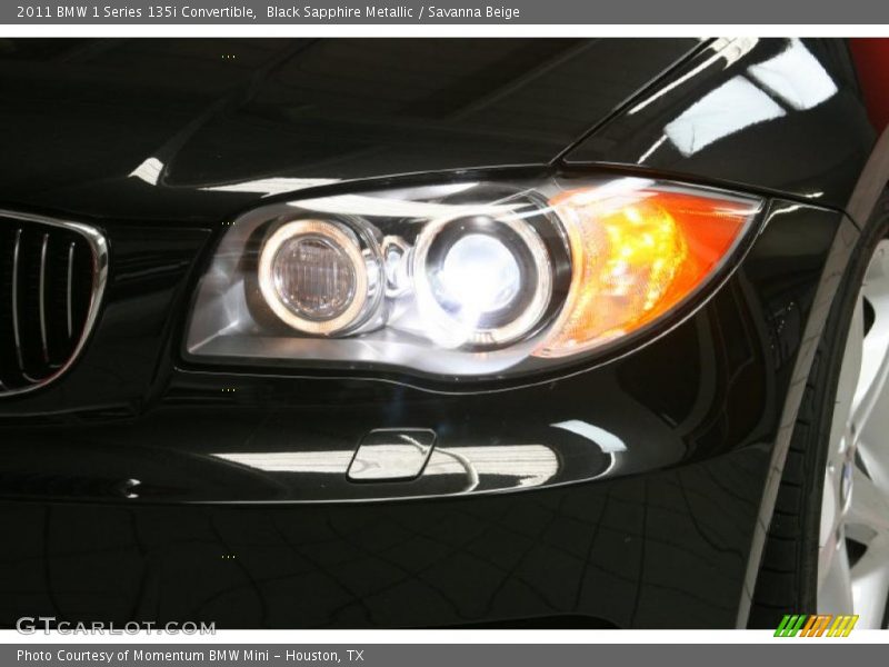 Black Sapphire Metallic / Savanna Beige 2011 BMW 1 Series 135i Convertible