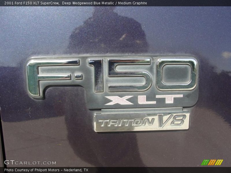 Deep Wedgewood Blue Metallic / Medium Graphite 2001 Ford F150 XLT SuperCrew