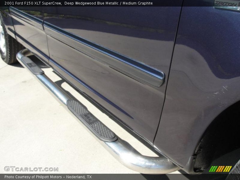 Deep Wedgewood Blue Metallic / Medium Graphite 2001 Ford F150 XLT SuperCrew