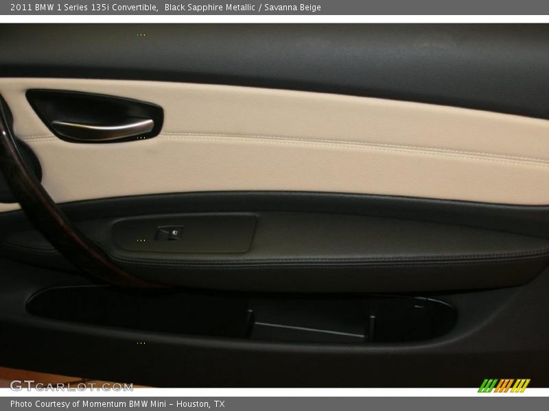 Black Sapphire Metallic / Savanna Beige 2011 BMW 1 Series 135i Convertible