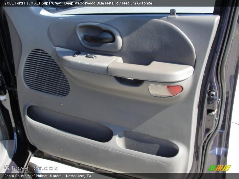 Deep Wedgewood Blue Metallic / Medium Graphite 2001 Ford F150 XLT SuperCrew