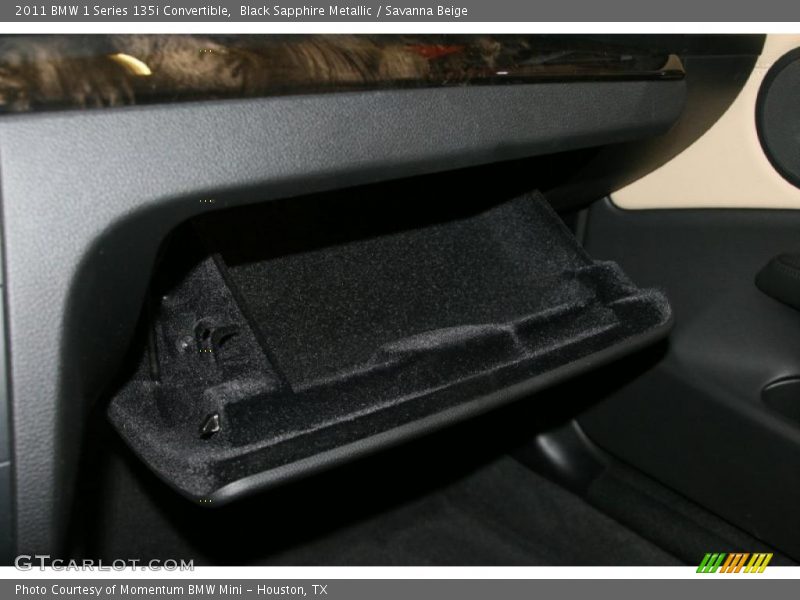 Black Sapphire Metallic / Savanna Beige 2011 BMW 1 Series 135i Convertible