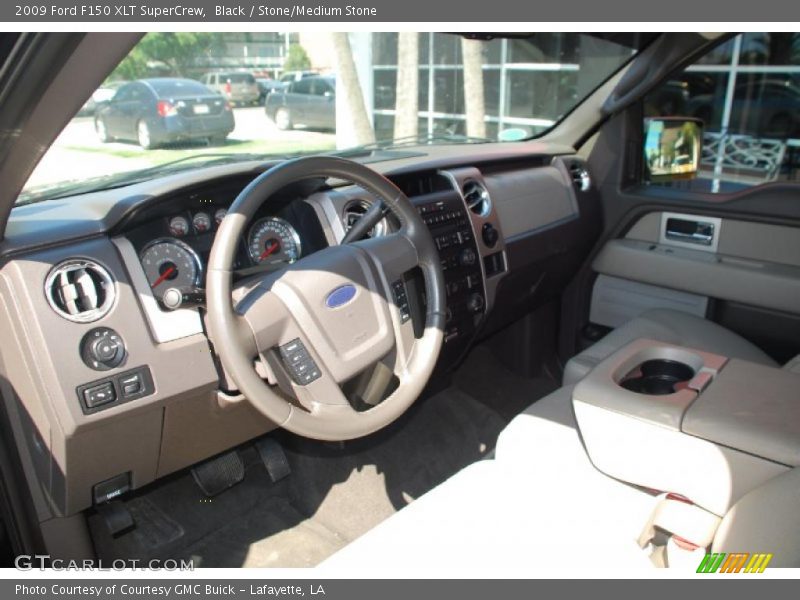 Black / Stone/Medium Stone 2009 Ford F150 XLT SuperCrew