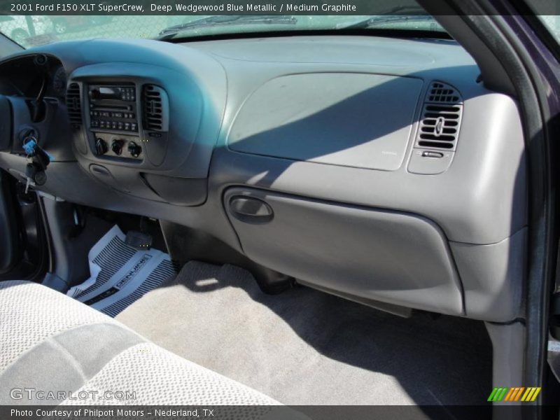 Deep Wedgewood Blue Metallic / Medium Graphite 2001 Ford F150 XLT SuperCrew