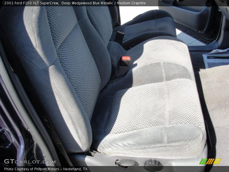 Deep Wedgewood Blue Metallic / Medium Graphite 2001 Ford F150 XLT SuperCrew