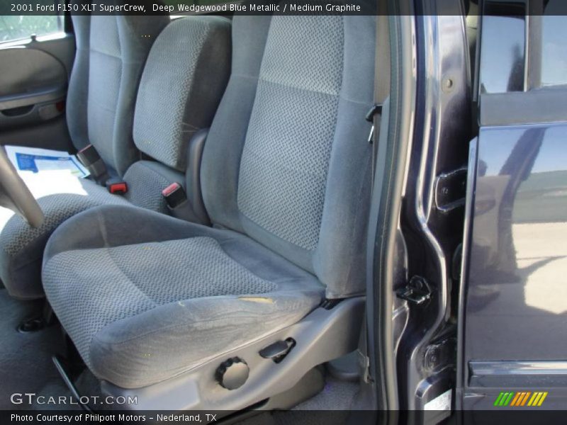 Deep Wedgewood Blue Metallic / Medium Graphite 2001 Ford F150 XLT SuperCrew