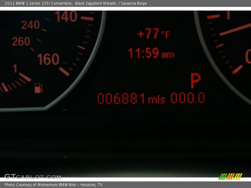 Black Sapphire Metallic / Savanna Beige 2011 BMW 1 Series 135i Convertible