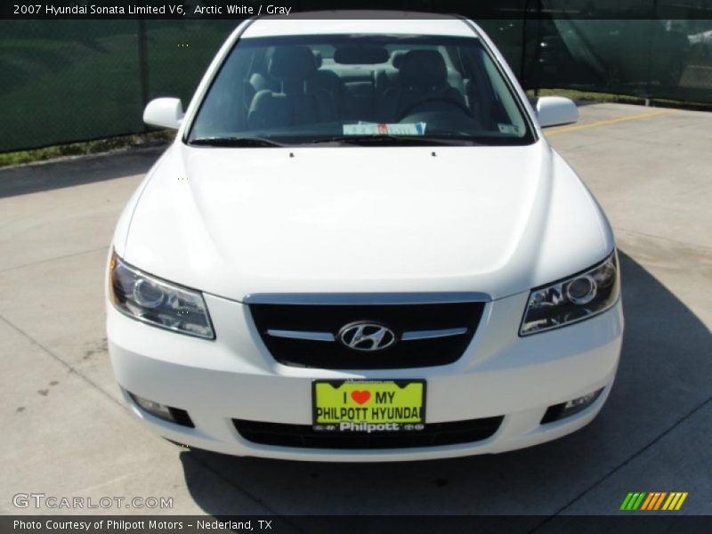 Arctic White / Gray 2007 Hyundai Sonata Limited V6