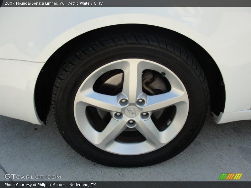 Arctic White / Gray 2007 Hyundai Sonata Limited V6