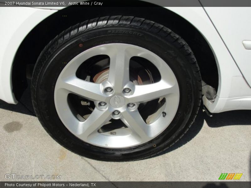 Arctic White / Gray 2007 Hyundai Sonata Limited V6