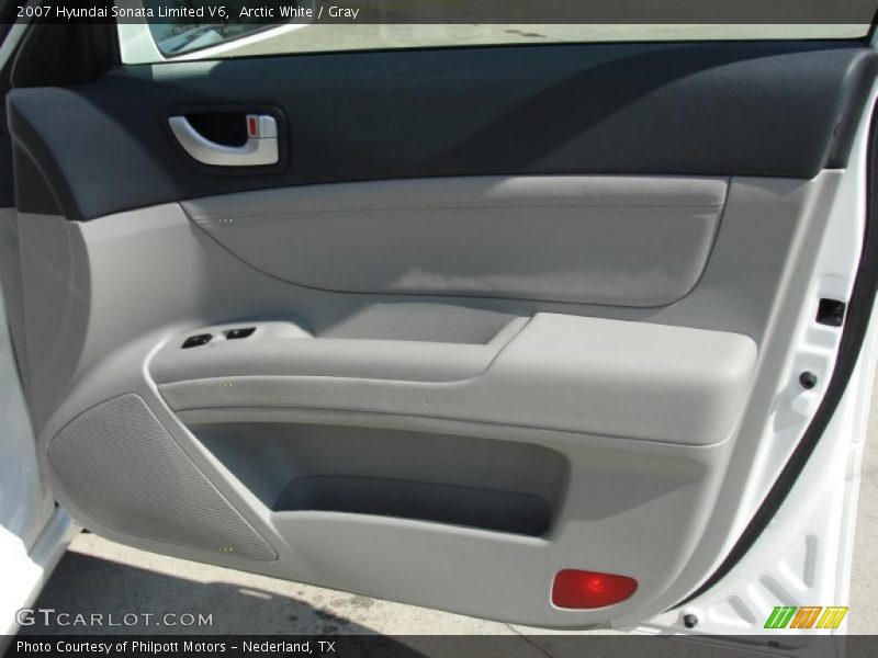 Arctic White / Gray 2007 Hyundai Sonata Limited V6