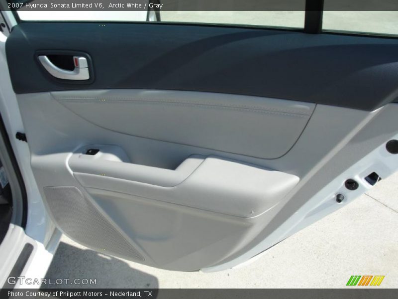 Arctic White / Gray 2007 Hyundai Sonata Limited V6