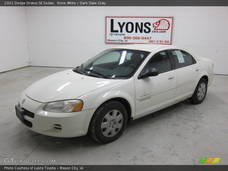 Stone White / Dark Slate Gray 2001 Dodge Stratus SE Sedan