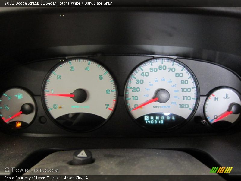 Stone White / Dark Slate Gray 2001 Dodge Stratus SE Sedan
