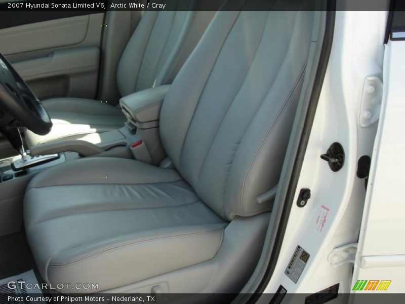 Arctic White / Gray 2007 Hyundai Sonata Limited V6