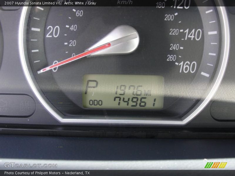 Arctic White / Gray 2007 Hyundai Sonata Limited V6