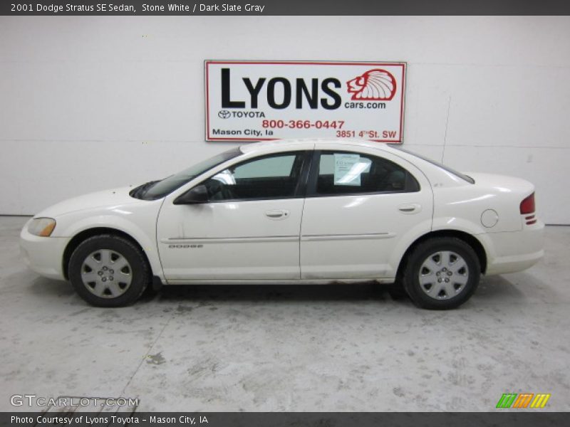 Stone White / Dark Slate Gray 2001 Dodge Stratus SE Sedan