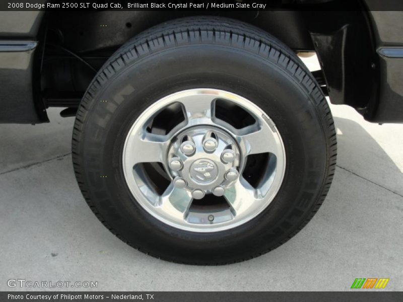 Brilliant Black Crystal Pearl / Medium Slate Gray 2008 Dodge Ram 2500 SLT Quad Cab