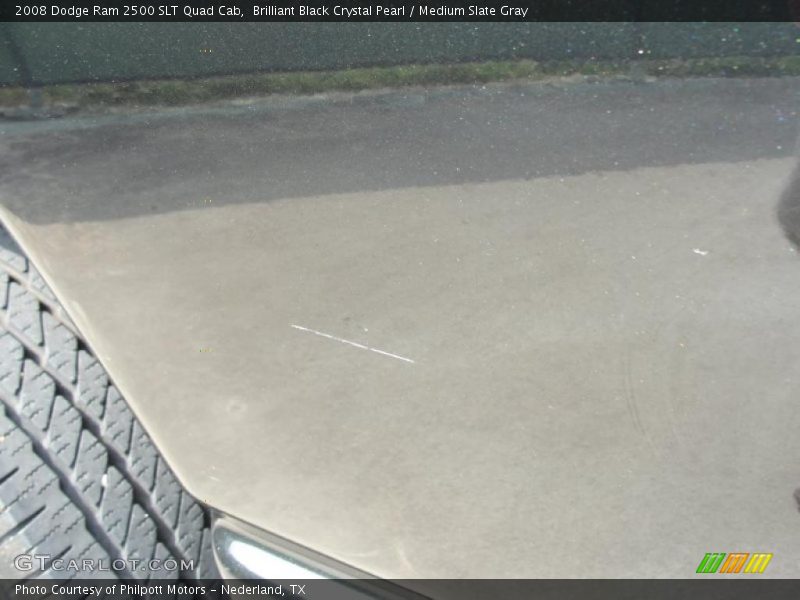 Brilliant Black Crystal Pearl / Medium Slate Gray 2008 Dodge Ram 2500 SLT Quad Cab