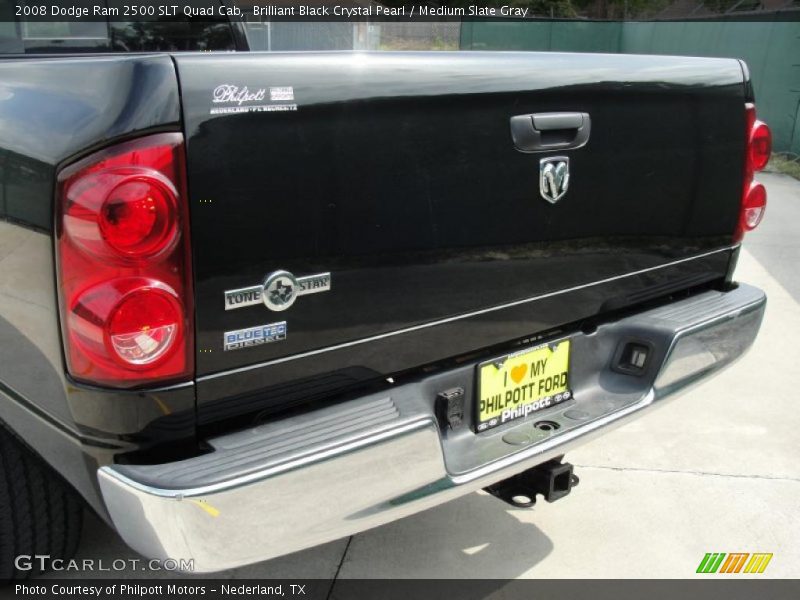 Brilliant Black Crystal Pearl / Medium Slate Gray 2008 Dodge Ram 2500 SLT Quad Cab
