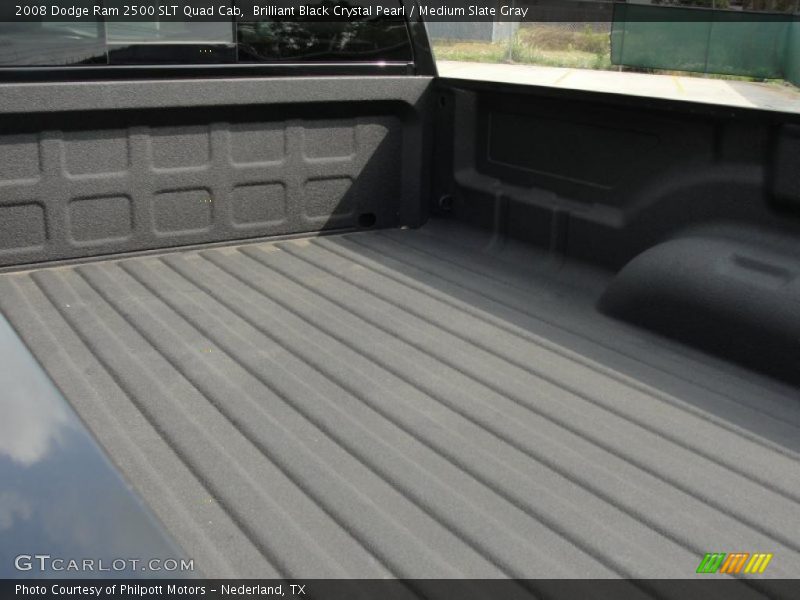 Brilliant Black Crystal Pearl / Medium Slate Gray 2008 Dodge Ram 2500 SLT Quad Cab