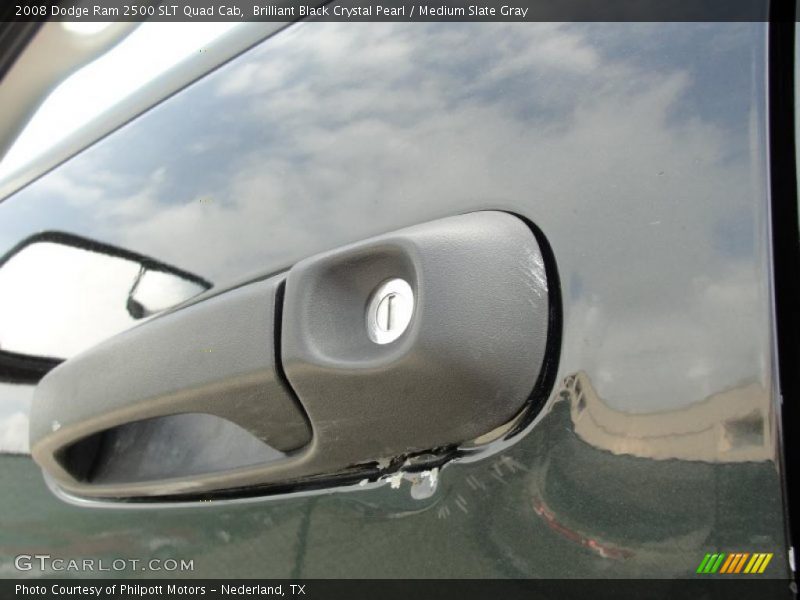 Brilliant Black Crystal Pearl / Medium Slate Gray 2008 Dodge Ram 2500 SLT Quad Cab