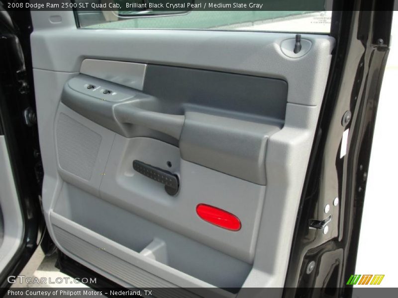 Brilliant Black Crystal Pearl / Medium Slate Gray 2008 Dodge Ram 2500 SLT Quad Cab