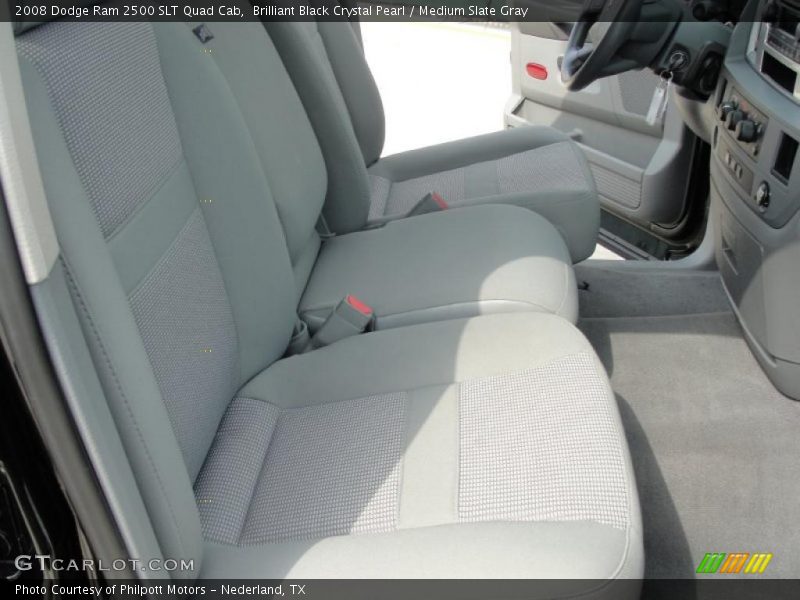 Brilliant Black Crystal Pearl / Medium Slate Gray 2008 Dodge Ram 2500 SLT Quad Cab