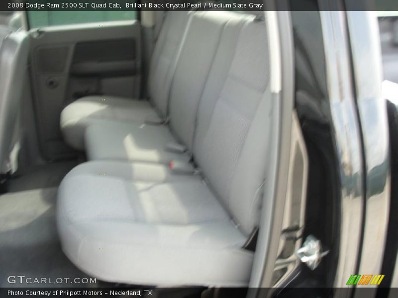 Brilliant Black Crystal Pearl / Medium Slate Gray 2008 Dodge Ram 2500 SLT Quad Cab