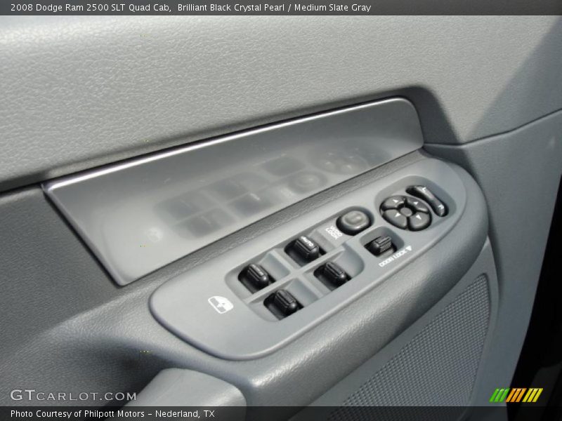 Brilliant Black Crystal Pearl / Medium Slate Gray 2008 Dodge Ram 2500 SLT Quad Cab