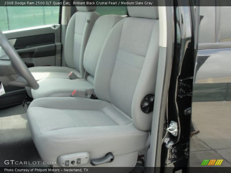 Brilliant Black Crystal Pearl / Medium Slate Gray 2008 Dodge Ram 2500 SLT Quad Cab
